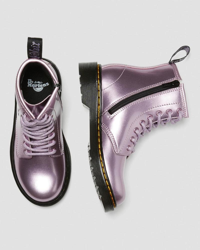 Dr Martens Junior 1460 Metallic Snørestøvletter Barn Rosa | Norge 141WNB
